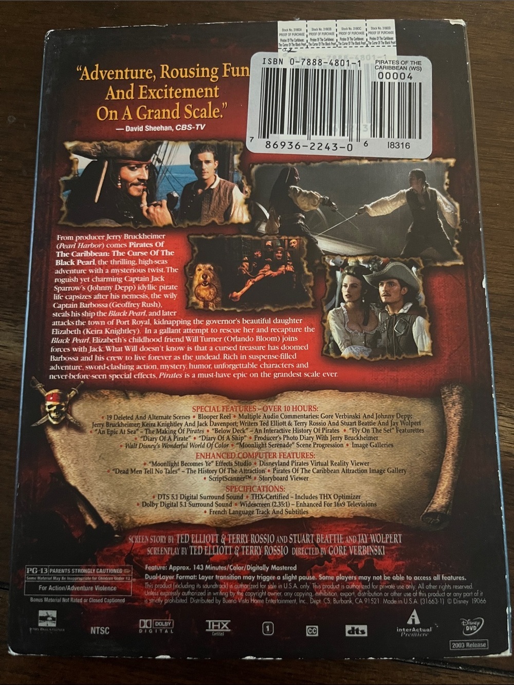 Pirates of the Caribbean 2-Disc Collector's Edition DVD Disney - Picture 2 of 4